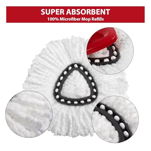 image for YUAKOU 4-Pack Mop Replacement Heads for Ocedar Mop Replace Head EasyWr