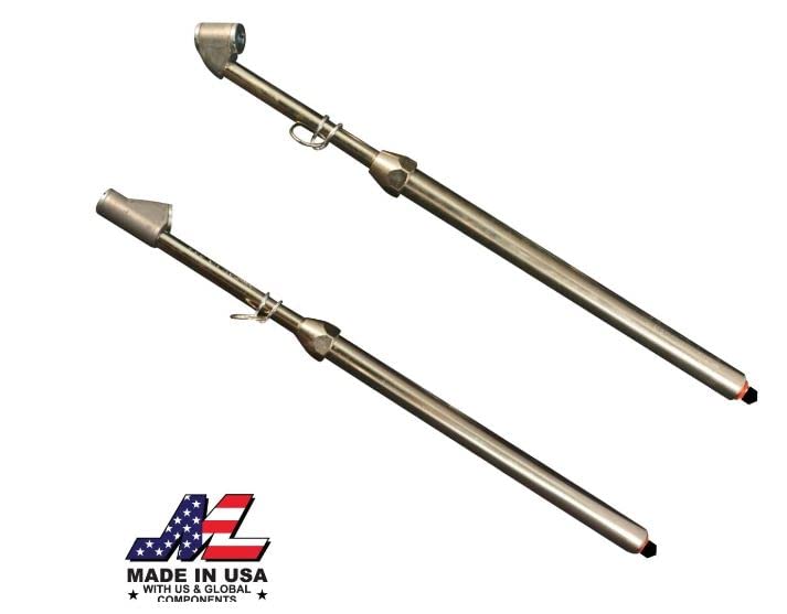 Image of Milton S-986 Straight Foot Dual Head Tire Pressure Gauge with Dual Head Chuck, 10-160 PSI Heavy Duty Air Pressure Gauge for Semi Truck, Tractor Trailer, Dually, RV and Automotive Tires (Pack of 2)