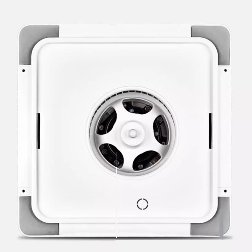 Ventilador Ventilador de techo ultrafino y silencioso for cocina y baño, extractor de aire integrado, 30 x 30 cm Cuarto de baño