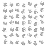 Set of 100 High Five Confetti, Sliver Glitter High Five Paper Scatter, Baby 5th Birthday Party Decorations, High Five Smash Cake Decor, Kid's Birthday Party Decor