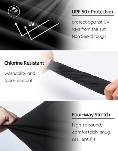 Long Sleeve Swimsuits for Women UPF 50+ Swim Dress Swimwear One Piece Bathing Suit with Skirts Rash Guard Over 504