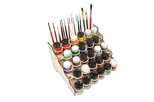 The Broken Token Modular Paint Rack w/ 35mm Holes - Multiple Organizer for Paint Bottles, Pots, and Brushes in Tiered Layout - Customize Your Pieces with Easy Organization & Access