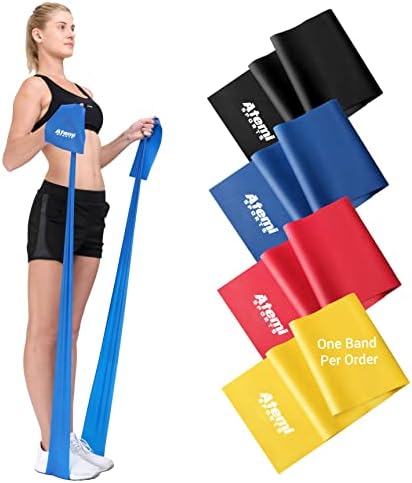 Exercise Bands for Physical Therapy (Sold Singly) | Resistance Band for Yoga | Long Resistance Bands for Working Out | Elastic Band for Exercise at Home | Yoga Stretching Band (7FT, Red (8.9LB))