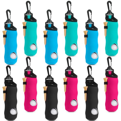 Porte-tees en néoprène et sac de transport pour balle de golf, accessoires portables multicolores