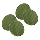 KOMBIUDA 2 Paare Runde Yoga Kniepolster Leichtes Schaumkissen für Ellbogen und Tragbare Übungsmatte für Balance Training und Workouts im Home Gym Grün