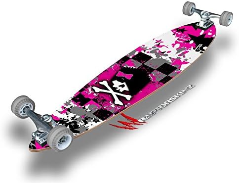 Scene Girl Skull - Decal Style Vinyl Wrap Skin fits Longboard Skateboards up to 10"x42" (Longboard NOT Included)