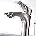 KINGO HOME Contemporary Single Handle Tall Vessel Sink Brushed Nickel Vanity Bathroom Faucet, Lavatory Vanity Mixer Bar Tap