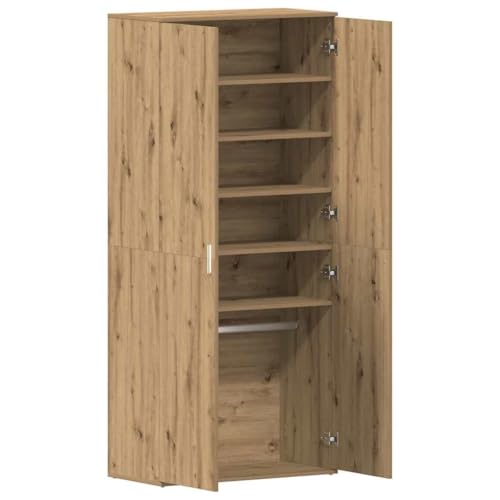 Armoire à chaussures chêne Artisan 80 cm avec 5 grands compartiments - 6