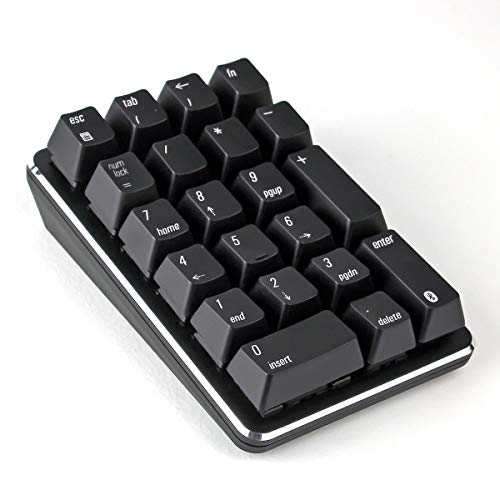 Mechanical Numeric Keypad Wireless Bluetooth Keypad Cherry Mx Brown Switch 21 Keys Mini Numpad Portable Keypad Extended Layout Magicforce By Qisan For For Financial Cashier Securities-Black #TOP1