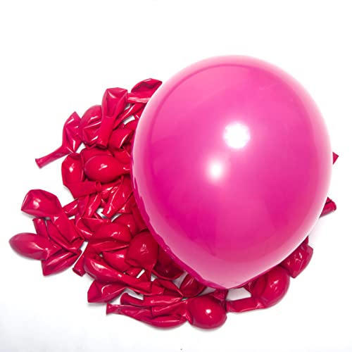 Image of 300 Pack Hot Pink Balloons 12 inch Dark Pink Latex Party Balloon Bulk for Various Party Events Decorations