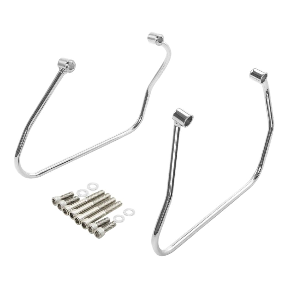 Rhdhvgwuc Color Name: Chrome Motorcycle Saddlebag Support Bracket Kit Compatible With Softail Slim Street Bob Fxbb Flsl 2018 2019 2020 2021 2022(Color Name: Chrome)