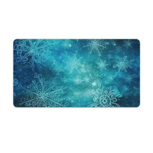 Tapis de souris de jeu flocon de neige grand format contre la fatigue