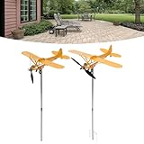 Airplane Windmill for Yard, Weather Vane 3D Metal Airplane Wind Spinner Wind Mill for Yard and Garden Gifts for Flight Lovers(S)