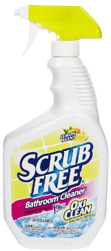 Scrub Free Soap Scum Remover Lemon Scent Trigger Spray Bottle 32 Oz