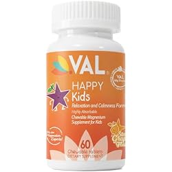 VAL Magnesium for Kids | High-Absorption Magnesium for Calm, Relaxation & Focus | Mg Glycinate, Citrate & Taurate | with Vitamin B6, D & C | Sugar-Free, Non-GMO | 60 Chewable Tablets