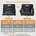 LILYPELLE Double Heated Stadium Seat Bleacher Seat with Back & Arm Support, Portable 6 Reclinng Positions Stadium Seating for Bleachers, Bleacher Seats for Sports Events, Outing, Travelling, Hiking