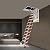 11 Steps Attic Ladder Pull Down System Pull Down Attic Stairs Hidden Ceiling Mount Folding Attic Ladder Retractable Ladder for Loft, 39.37 x 27.55 inch, 9.18ft Vertical Height (Orange+White)
