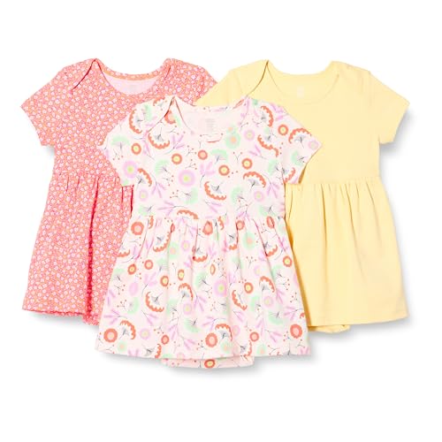 Image of Amazon Essentials Baby Girls' Short Sleeve Bodysuit Dress, Everyday Dresses