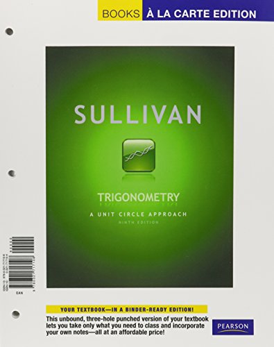 Trigonometry: A Unit Circle Approach, Books a L... 0321717104 Book Cover