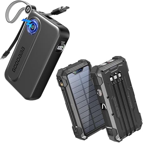 GOODaaa Portable Power Bank with 42800mAh Solar Portable Charger Cover