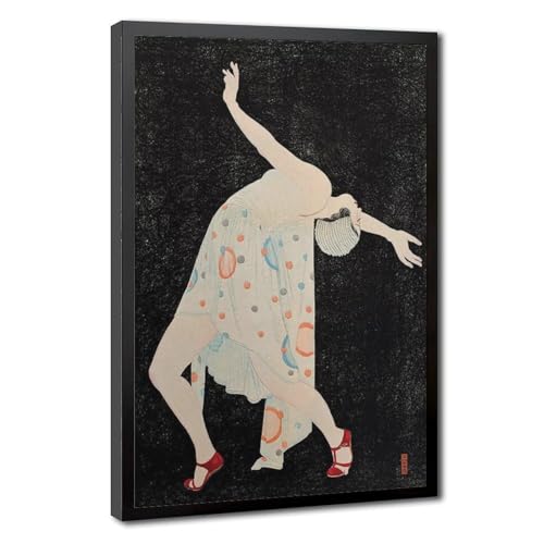 Estampe Japonais Woodblock Geisha par Kobayakawa Kiyoshi, Poster Mural Toile