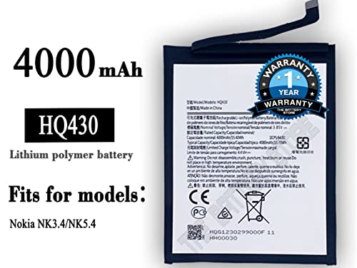 Image of THE BATTERY STORE Original HQ430 Batttery for Nokia 3.4 TA-1288, TA-1285, TA-1283 Battery with 1 Year Warranty***(NN54)