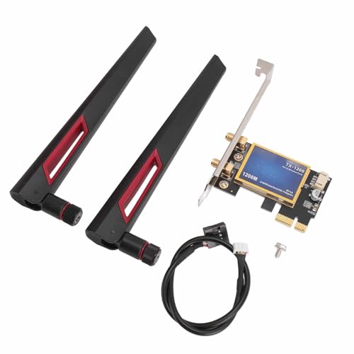 Scheda WiFi PCIe Dual Band 1200 Mbps Con Bluetooth 4.0, 2 Antenne Da 10 DBi - Per PC Desktop
