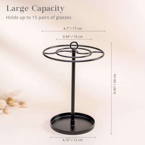 Miniatura 6 de Procase Soporte Giratorio Para Gafas De Sol, Expositor Colgador Para Grafas Organizador De Grafas De Metal Para Casa Tienda -Negro