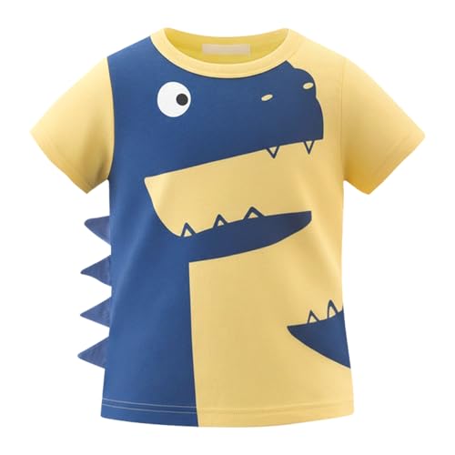Image of DEEKEY Toddler Boys Shirts Short-Sleeve Little Kids t Shirts Boys' Tops, Tees & Shirts Graphic TEE Age for 2-7 Years 4-Pack
