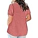 Linen Clothes for Seniors Plus Size Short Sleeve Shirts Dressy Casual Summer Tops Trendy Blouses Cute Outfits