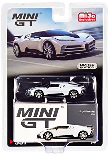 Truescale Miniatures Bugatti Centodieci White With Black Accents Limited Edition 1/64 Diecast Model Car By True Scale Mgt00337, Unisex Adult #TOP7
