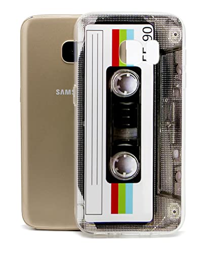 Fateam Case For Galaxy S7, Matte Finish With Tpu Soft Bumper Retro Cassette Tape Case Compatible With Samsung Galaxy S7 2016 Release (Cassette Tape) #TOP3