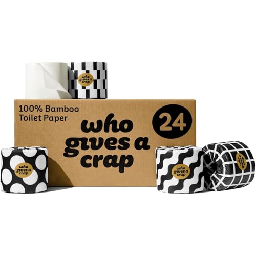 Who Gives A Crap 100% Bamboo Toilet Paper, 24 Rolls, 3...