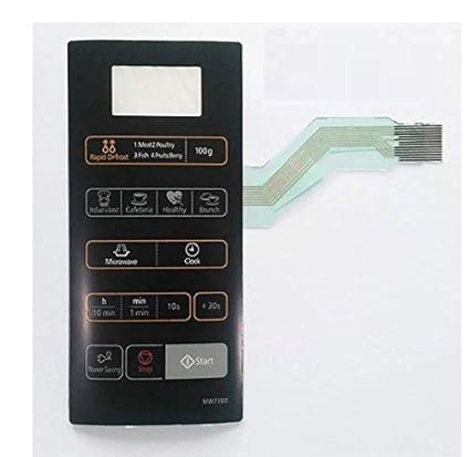 Generic MW73BD Microwave Oven Membrane Keypad (Black) /Microwave Oven Membrane Compatible/Replaceable for Samsung Microwave Model No. MW73BD MW-73BD (Black)