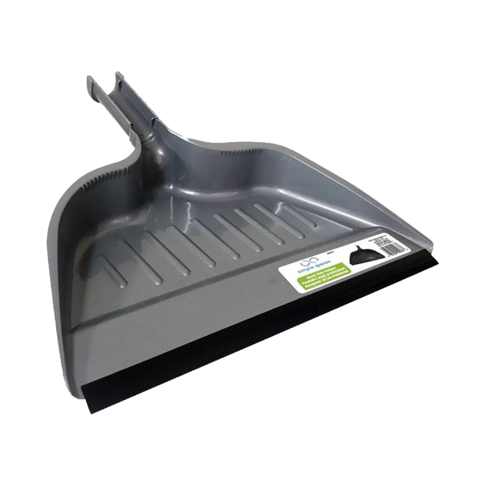 Edward Tools Recogedor de plástico Resistente, fijación a presión a escobas estándar, Borde de Goma para un fácil Barrido de Objetos pequeños