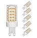Produktbild MENTA G9 LED Lampe Warmweiß 3000K mit 86 SMD LEDs, 10W Ersatz 80W Halogenlampen, 800LM, 360° Abstrahlwinkel, G9 LED Birne, 5er Pack
