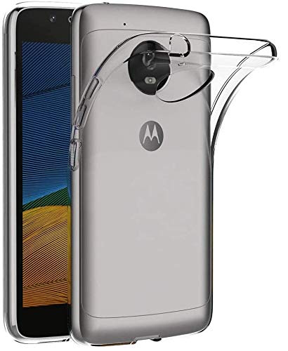 REY Pack 3X Transparent Silikonhülle TPU für Motorola Moto G5, Handyhülle Premium Kratzfest TPU Durchsichtige Schutzhülle, Superdünne 0,33 mm