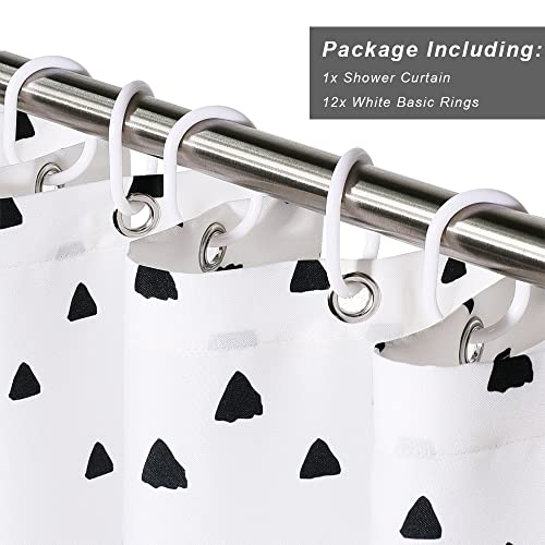 Tamgho Black Gold Shower Curtain Set For Bathroom - Farmhouse Style Boho Shower Curtains With Tassel - Water Repellent Soft Fabric, White Basic Rings Included - 72X72 #TOP4