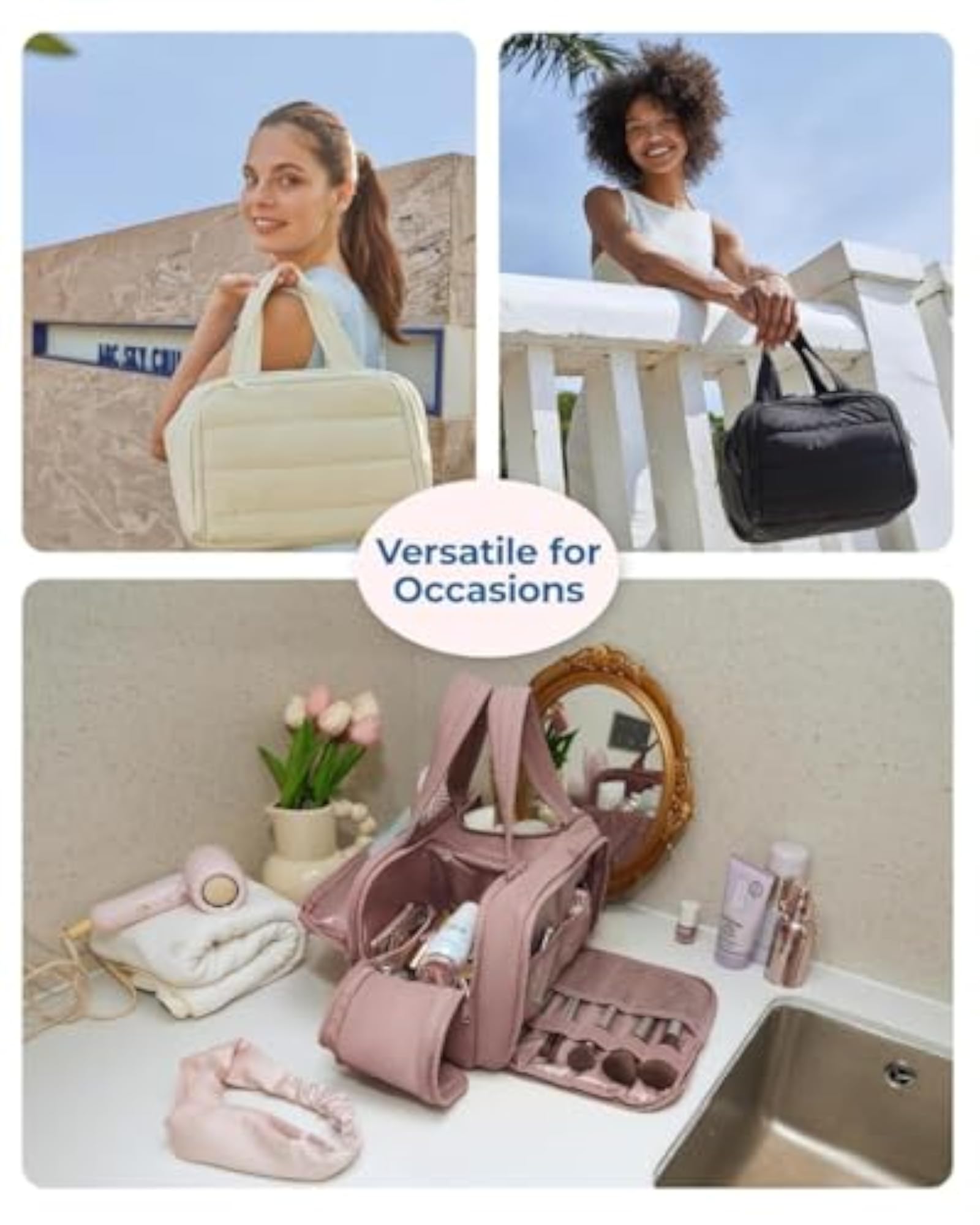 4 in 1 Multi Functional Toiletry Bag for Women