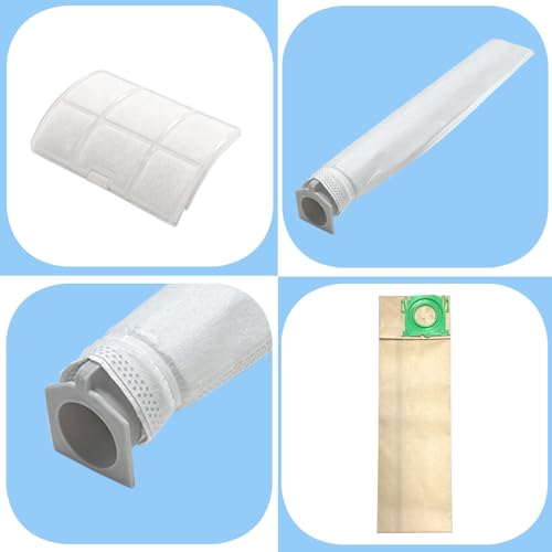 Image of Filter Bags Set for Sebo X, SR, XP (Not X7, X8) and Windsor SR12, SR15, SR18, XP12, XP15, XP18 Upright Vacuums Including 15 Vacuum Bags (5300REP) 2 Microfilters (5036ER) and 2 Exhaust Filters (5143)