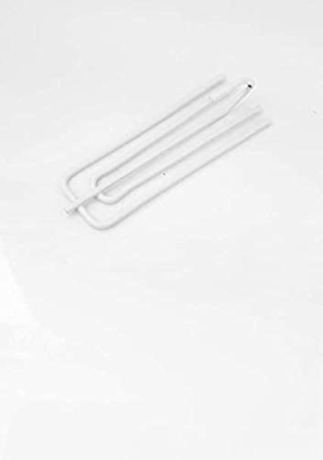 Homeelabador 60 White Pinch Hooks 60Pcs White Pinch Pleat Curtain Hooks - Galvanised Metal Drapery Pin Hooks For Windows, Door And Shower Curtains