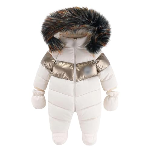 Barboteuse à capuche combinaison bébé hiver 0-3 mois