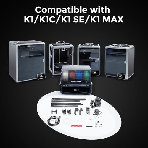 Creality CFS Upgrade Kit + Multi-Color Filament System, Up to 16 Colors Auto Switching with RFID, Compatible with K1 Max/K1C/K1/K1 SE/K2 Plus, Built-in Cutter & Moisture Control