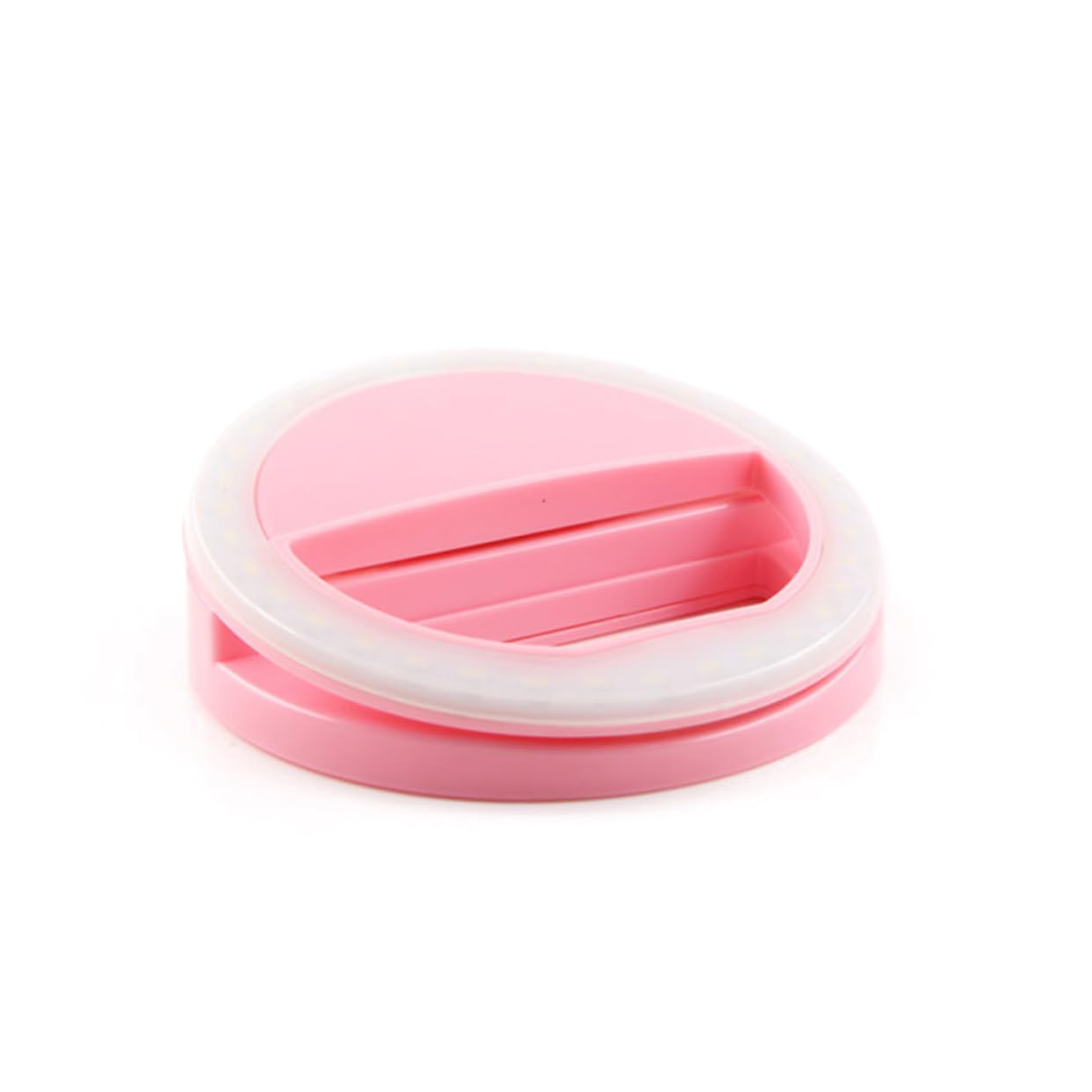 LALAFINA Selfie Ring Light for Phone LED Bulbs Portable Fill in Light with Brightness Levels Clip Design for Smartphone Tablet Laptop Pink