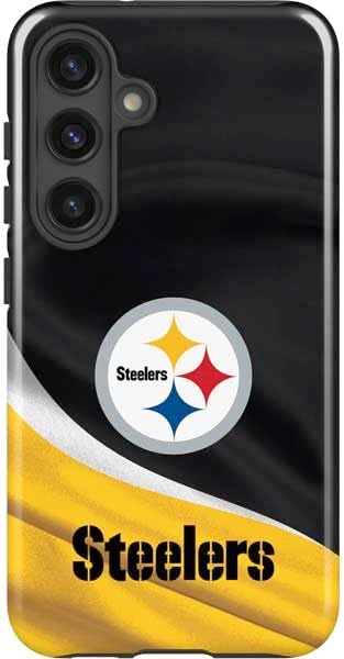 Skinit Impact Phone Case Compatible with Galaxy S25 - Officially Licensed NFL Pittsburgh Steelers Design
