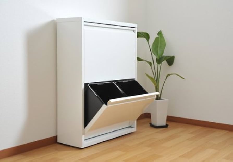 S.EI KIKAKU スチール製 フラップ式 ダストボックス ４分別 41ruyMcpVxL._AC_UF894,