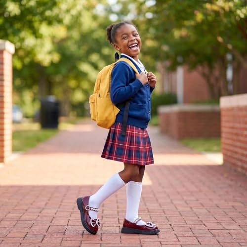 Image of Girls Mary Janes Shoes Toddler Dress Shoe School Uniform Oxford Flats | Elegance Comfort Cute Sweet Functional Sturdy Fit Widen Soft cushioned Non-slip Party Wedding Christmas Easter Gifts