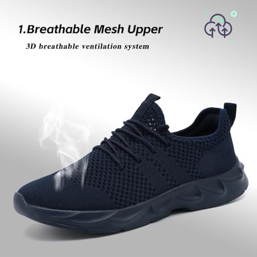 Image of DLWKIPV Mens Running Shoes Sneakers Tennis Non Slip Walking Gym Workout Athletic Slip On Casual Lightweight Breathable Mesh Fashion