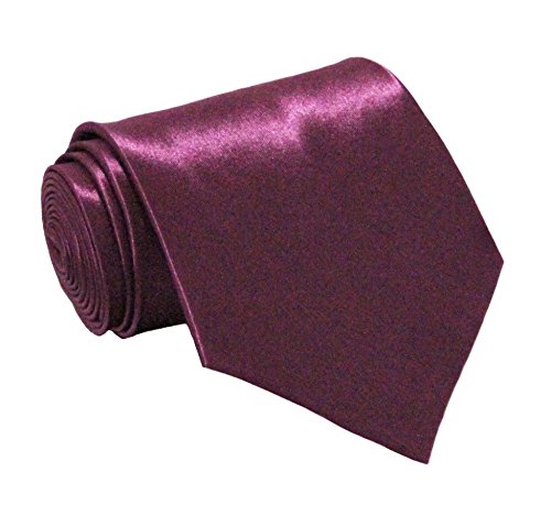 Soophen NEW Mens Necktie SOLID Satin Neck Tie Grape