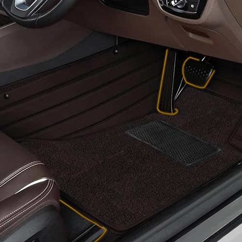 Image of CHIRON Premium 10D Car Floor Mat for Innova Hycross Custom Fitted, Luxury Car Foot Mats Compatible with Toyota Innova Hycross, Set of 6 Pcs, Washable, Coffee